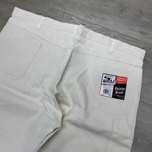 NWI Pointer Brand LC King Light Beige Carpenter Canvas Work pants Men's Sz 46x32